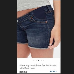 GAPMaternity Inset Panel Denim Shorts with RawHem